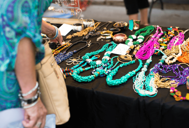 handmade jewelry on a table